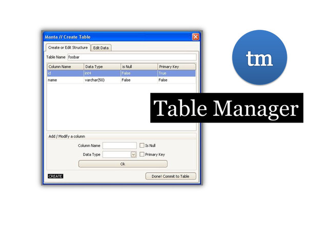 Table Manager
