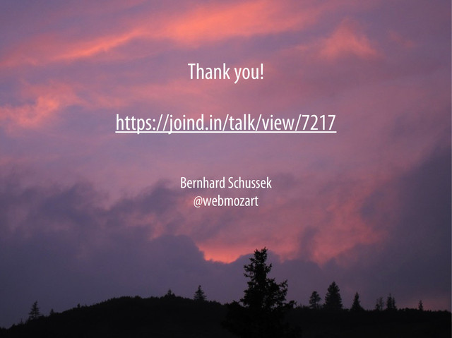 Bernhard Schussek @webmozart 82/82
Thank you!
https://joind.in/talk/view/7217
Bernhard Schussek
@webmozart
