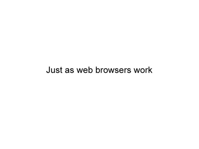 Just as web browsers work
