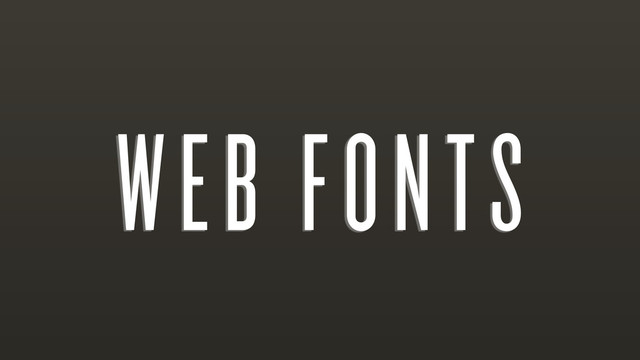 WEB FONTS
