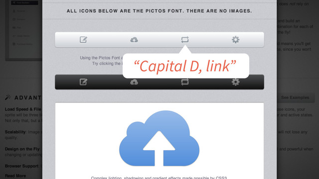“Capital D, link”
