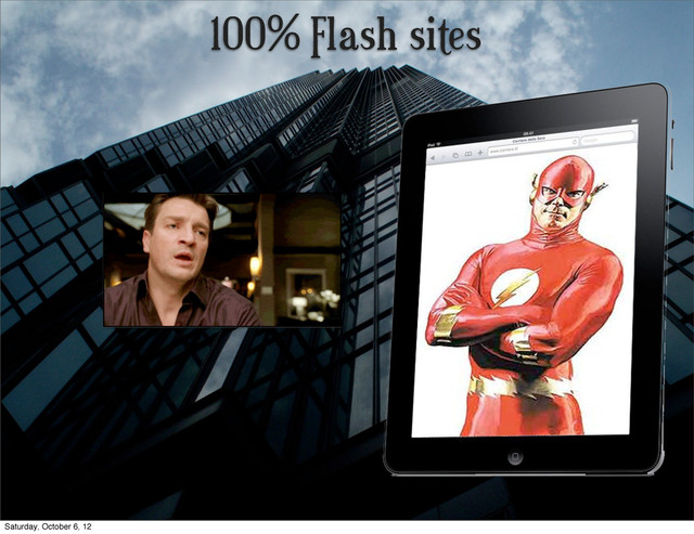 100% Flash sites
Saturday, October 6, 12
