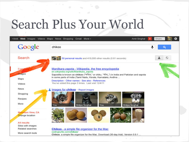 Search Plus Your World
