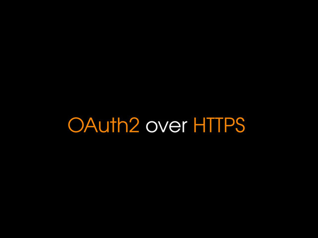 OAuth2 over HTTPS
