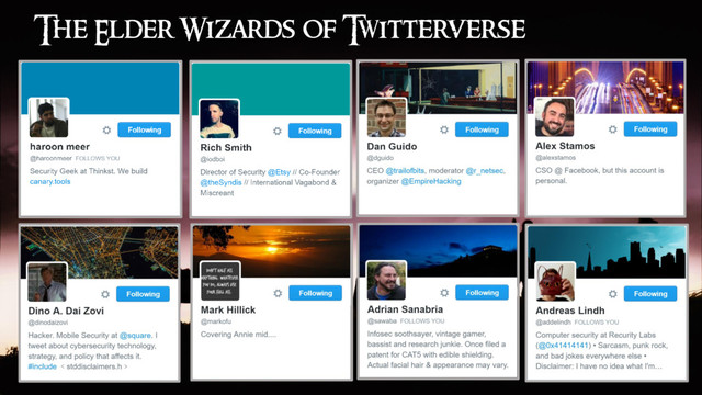 The Elder Wizards of Twitterverse
