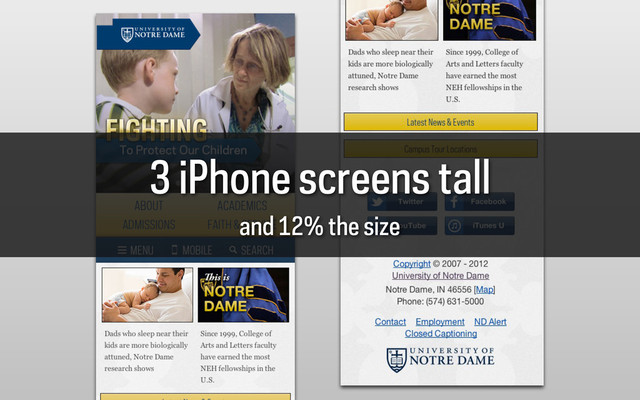 3 iPhone screens tall
and 12% the size
