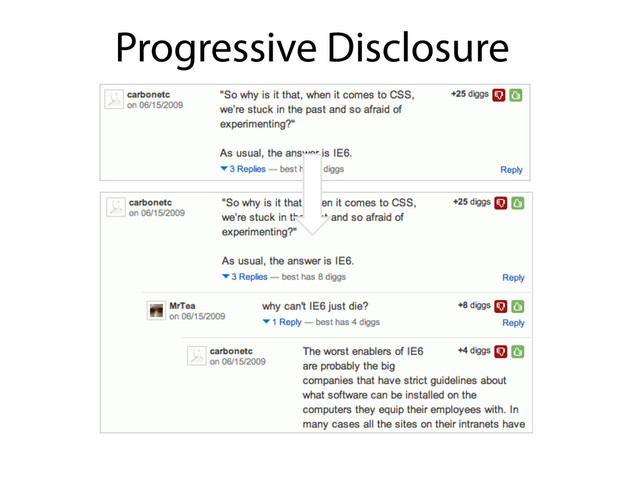 Progressive Disclosure

