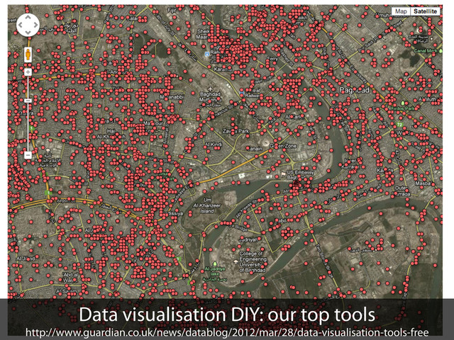 Data visualisation DIY: our top tools
http://www.guardian.co.uk/news/datablog/2012/mar/28/data-visualisation-tools-free
