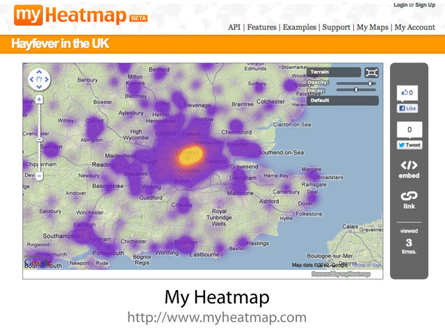 My Heatmap
http://www.myheatmap.com
