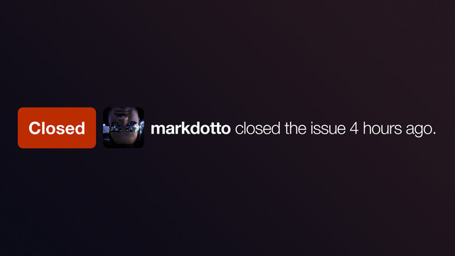 Closed markdotto closed the issue 4 hours ago.
