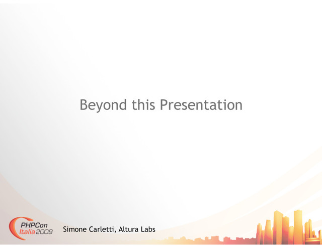 Beyond this Presentation
Simone Carletti, Altura Labs
