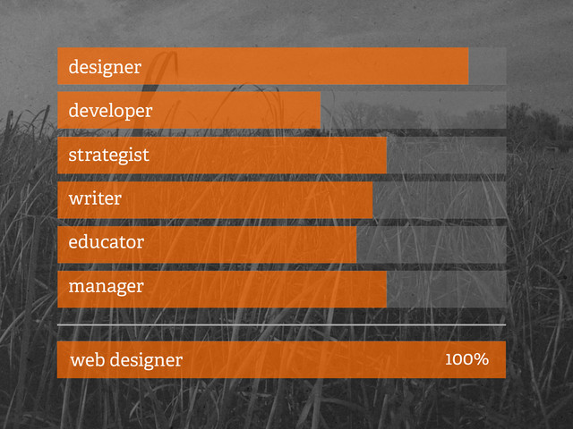 designer
developer
strategist
writer
educator
manager
web designer 100%
