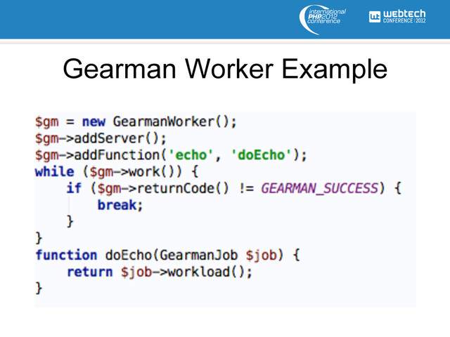 Gearman Worker Example

