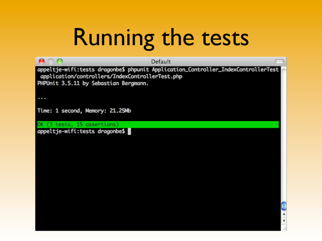 Running the tests
