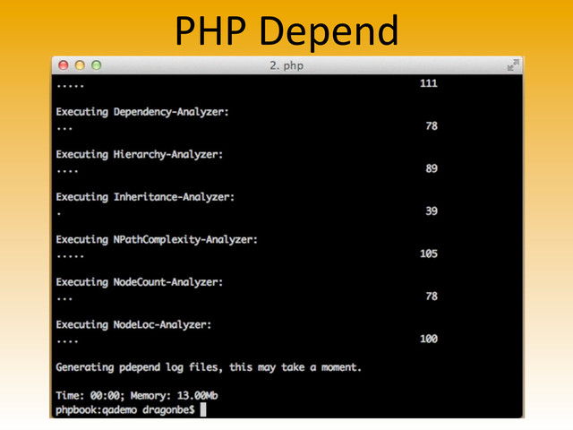 PHP	  Depend
