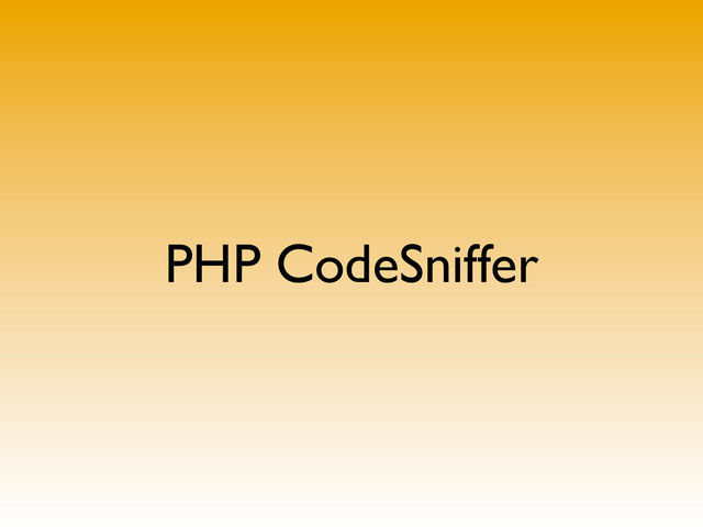PHP CodeSniffer
