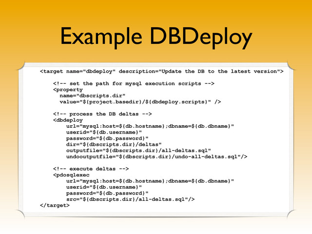 Example DBDeploy








