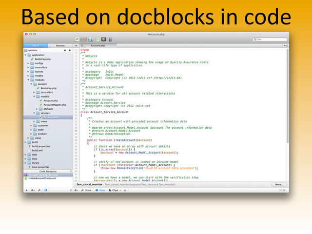 Based	  on	  docblocks	  in	  code
