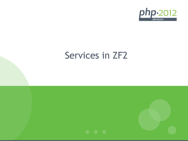 Services in ZF2
