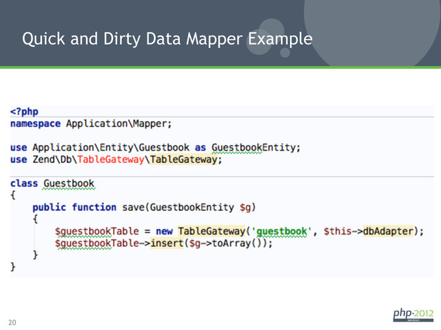 20
Quick and Dirty Data Mapper Example
