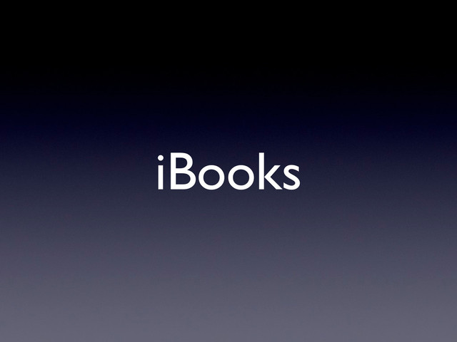iBooks
