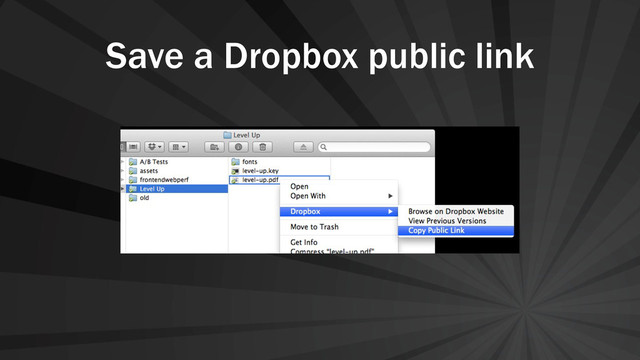 Save a Dropbox public link
