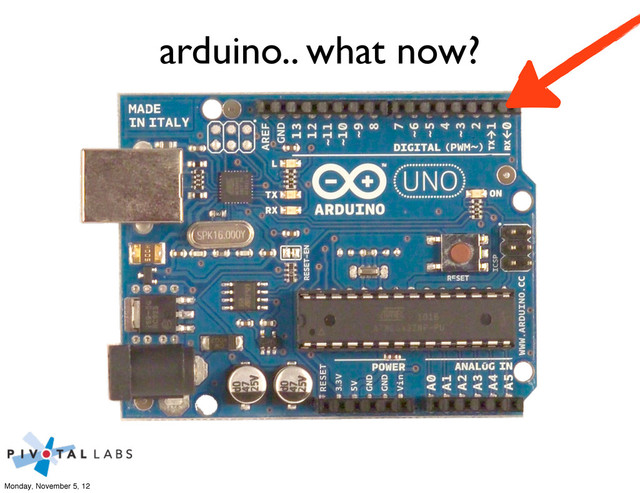 arduino.. what now?
Monday, November 5, 12
