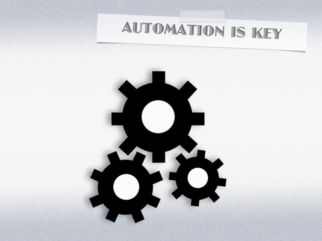 AUTOMATION IS KEY
