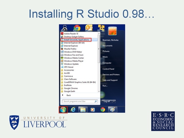 Installing R Studio 0.98…
