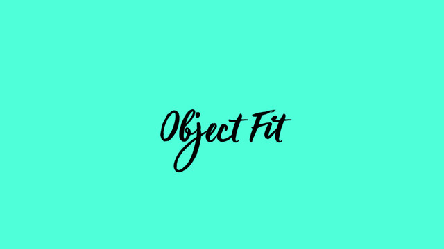 Object Fit
