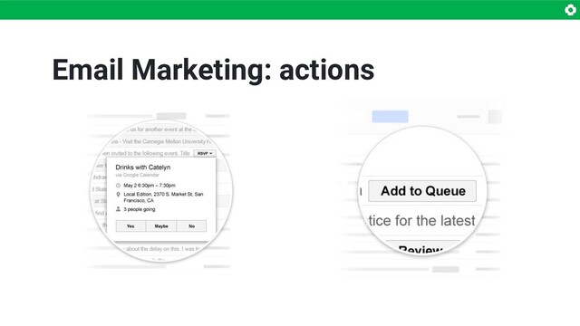 Email Marketing: actions
