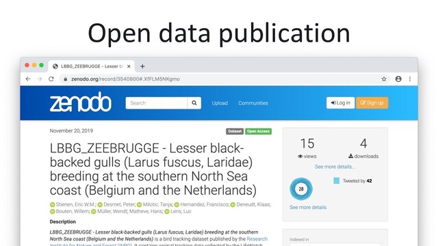 Open data publication
