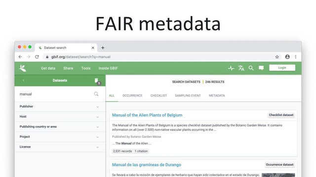 FAIR metadata
