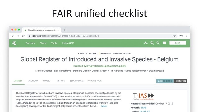 FAIR unified checklist
