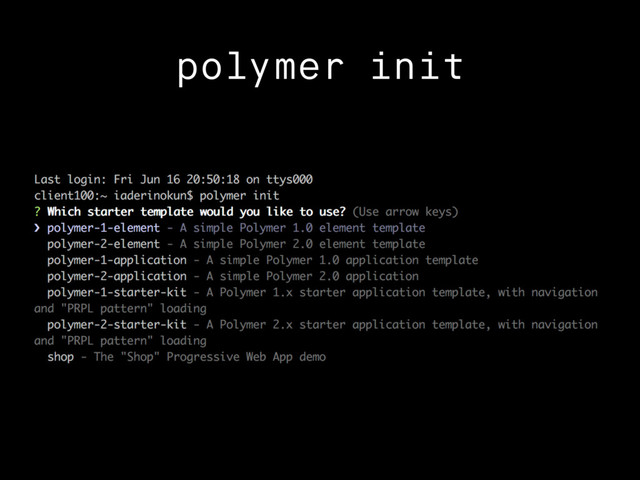 polymer init
