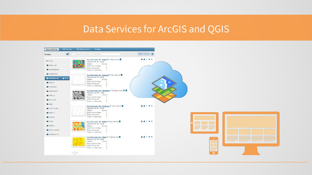 Data Services for ArcGIS and QGIS
