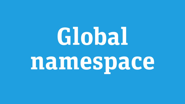 Global
namespace
