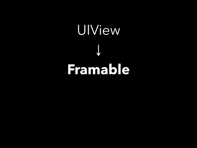 UIView
Framable
