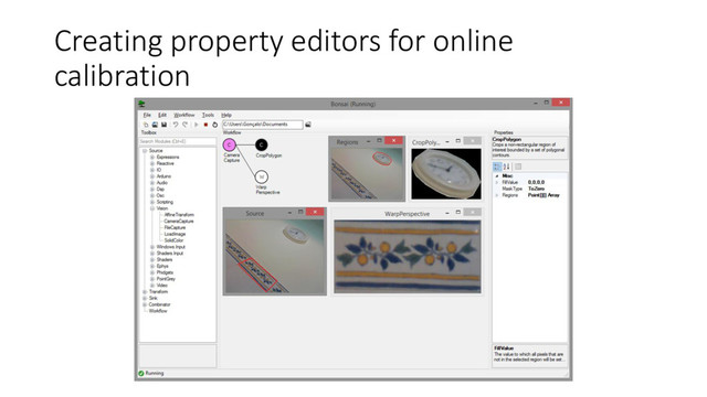 Creating property editors for online
calibration
