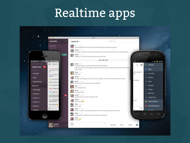 Realtime apps
