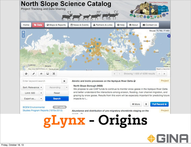 gLynx - Origins
Friday, October 18, 13
