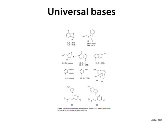 Universal bases
Loakes 2001
