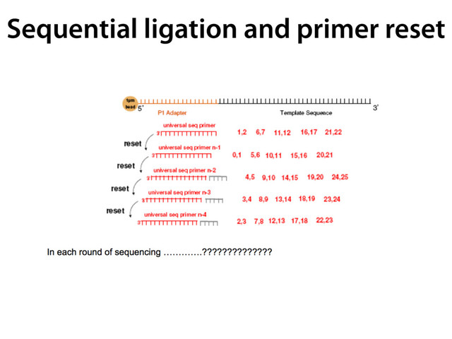 Sequential ligation and primer reset
