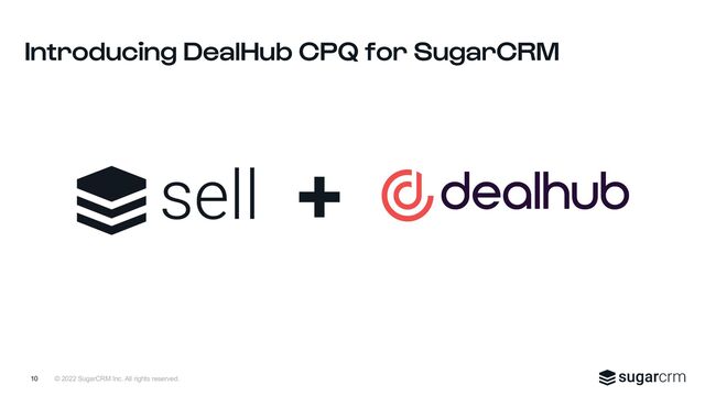 © 2022 SugarCRM Inc. All rights reserved.
Introducing DealHub CPQ for SugarCRM
10
+
