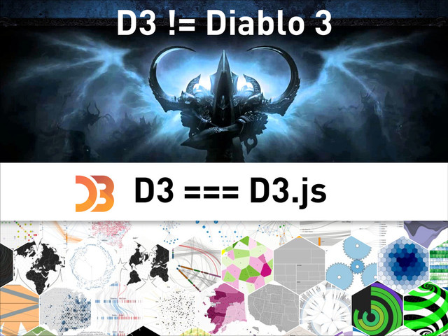 D3 != Diablo 3
D3 === D3.js
