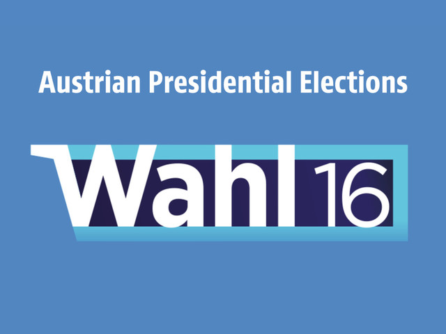 Austrian Presidential Elections
