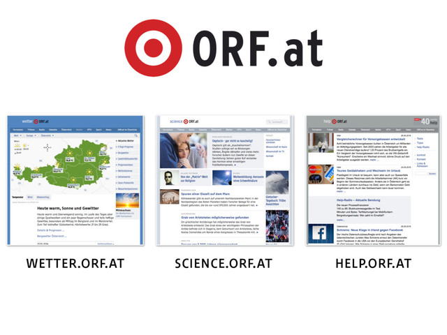 wetter.orf.at science.orf.at help.orf.at
