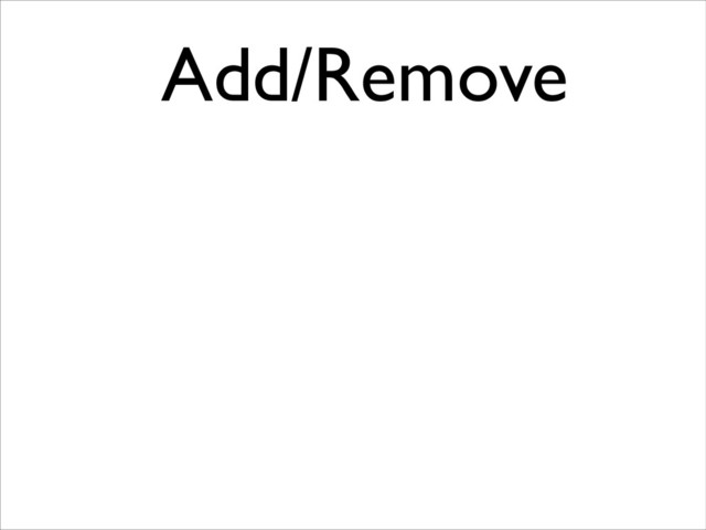Add/Remove	

