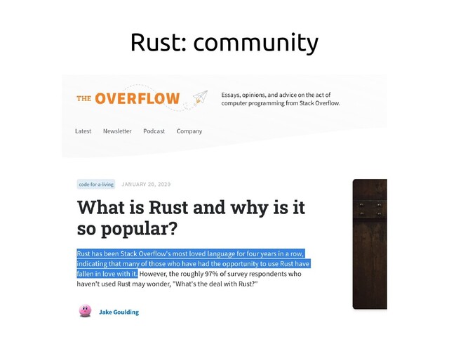 Rust: community
