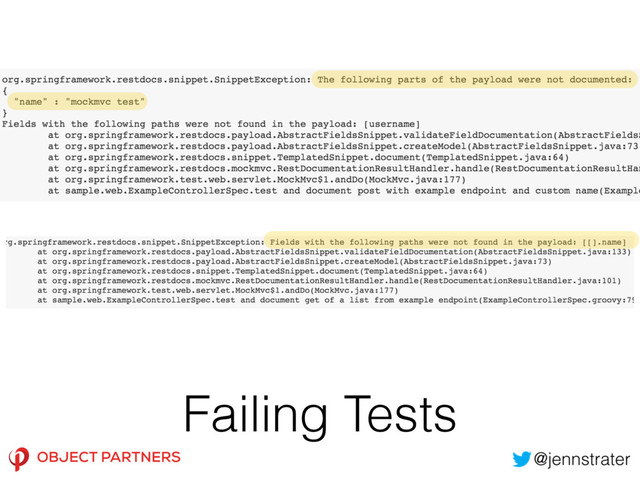 Failing Tests
